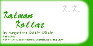 kalman kollat business card