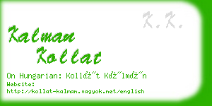 kalman kollat business card
